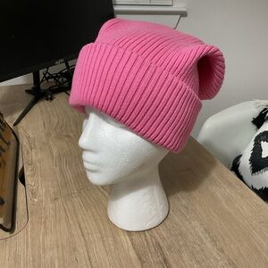 Free People Vibrant Pink Knit Beanie